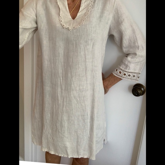 via signoria linen dress
